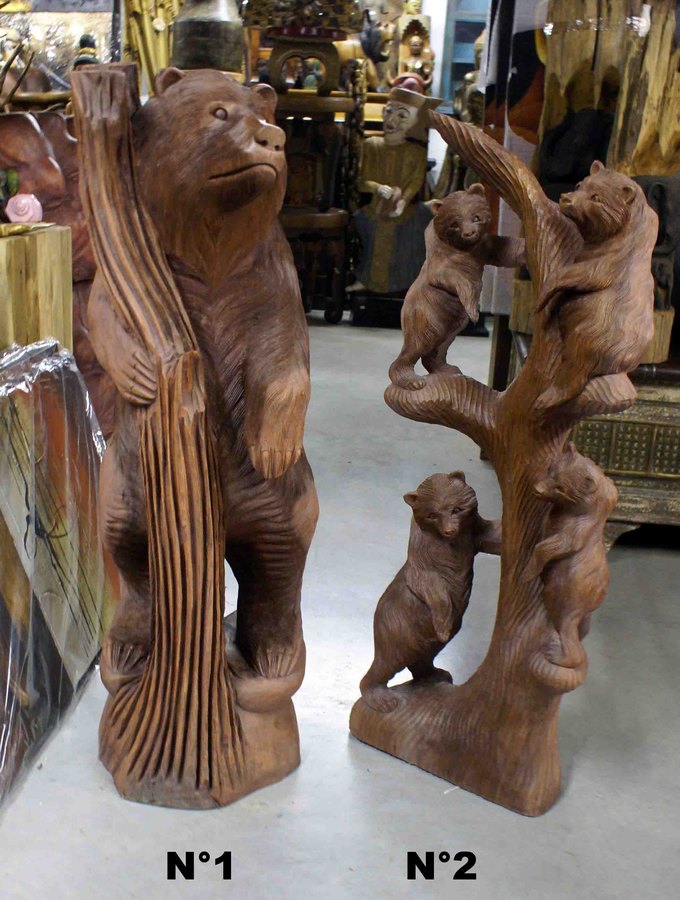 sculpture ours bois