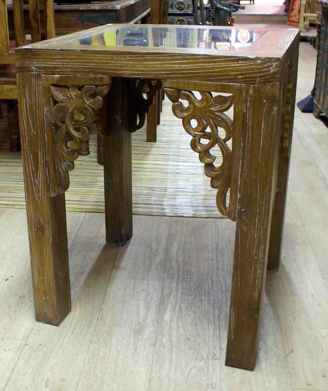table haute en bois - grande table en bois