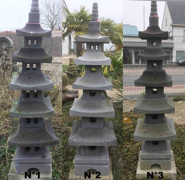 grande lampe Japonaise en pierre de lave naturelle