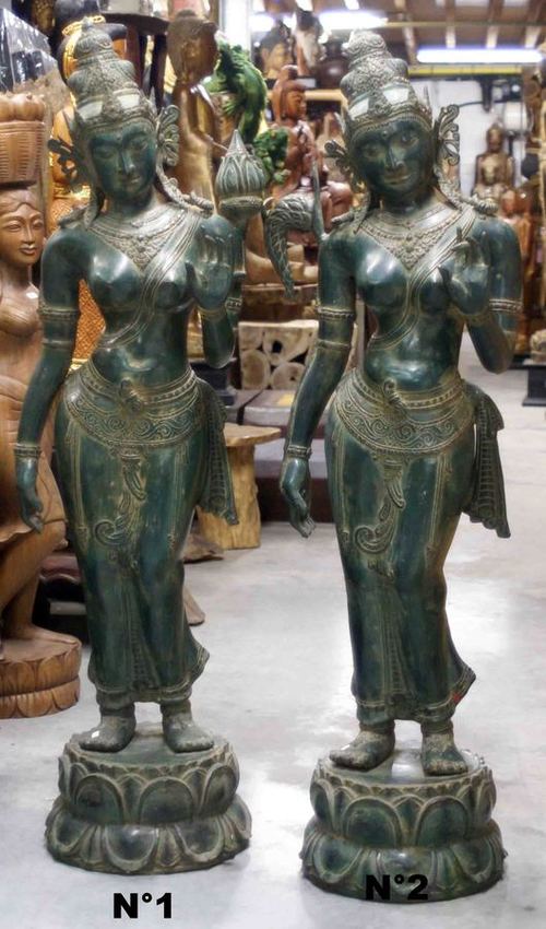 Statue de la déesse de la fertilité dewi sri et dewi tara déesse de l'amour en bronze