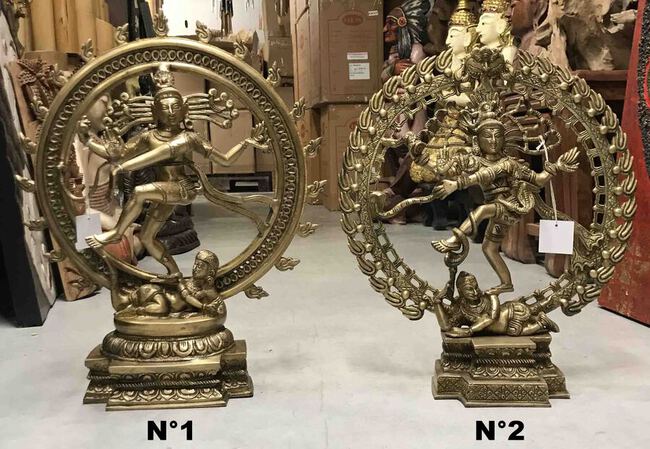 Petite roue de shiva nataraja en bronze moulé