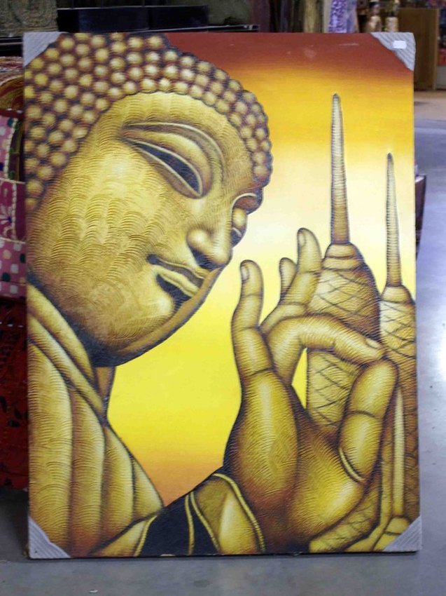 tableau de Bouddha peint sur toile