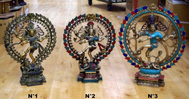 grande roue de shiva nataraja en bronze de rajasthan