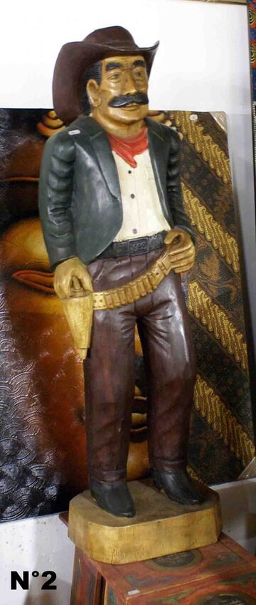 Grande statue de shérif - sculpture de cowboy