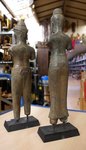 duo de Bouddha debout en bronze