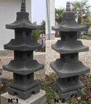 grande lampe Japonaise en forme de pagode à étage