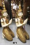 Duo de statue de Bouddha a genoux
