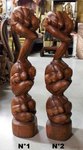 trio de YOGI en bois, colonne de yogi superposés