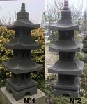 lampe Japonaise en forme de pagode en pierre de lave naturelle