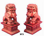 statuette chien lion feng shui fu dogs