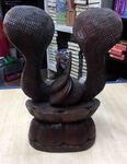 Grande statue de cobra naja à double tête