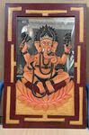 Miroir cadre peint de Ganesh
