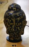 lampe tête de Bouddha de couleur en mosaïque verre - lampe d'ambiance