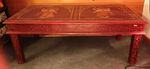 Grande table basse en bois peinte de Ganesh