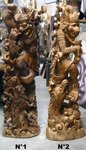 grande sculpture du dieu Hanuman en bois