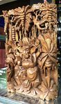 Cadre sculpté de Ganesh en bois