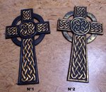 croix celte en bois à suspendre