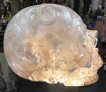 Très gros crâne en cristal de roche sculpté - crâne en quartz