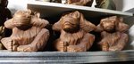 les 3 singes en bois d(importation de l'atisanat en thailande