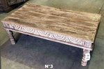 Grande table basse de salon en bois de teck