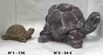 Statue de tortue en pierre de lave reconstituée