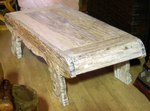 grande table basse en bois de teck ancien