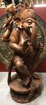 Grande statue de Ganesh en bois de suar sculpté
