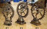 grande sculpture de la roue de vie de shiva nataraja en bronze