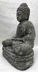 Statue de Bouddha assis en pierre de lave reconstituée
