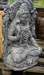 Grande statue de Shiva en pierre de lave