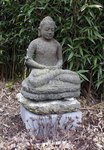 grande statue de Bouddha en pierre pour deco extérieure