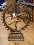 grande sculpture de la roue de shiva nataraja en bronze du rajasthan