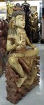 sculpture de shiva cobra en bois - statue en bois.
