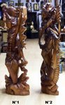 statue de sita en bois sculpté