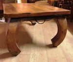 Grande table basse de style opium en bois d'acacia