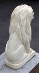 duo statue de lion en marbre blanc