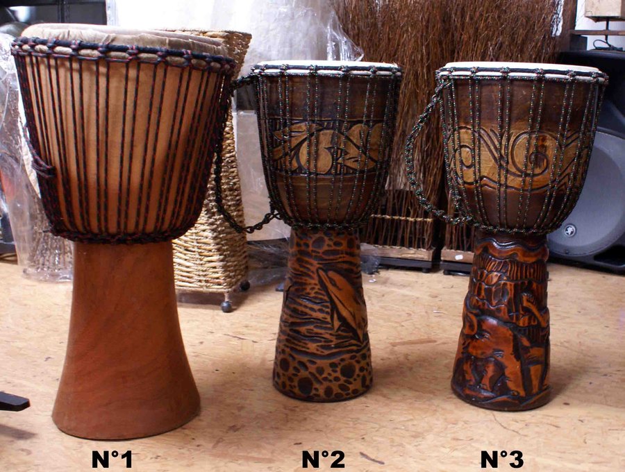 Peaux De Tambour En Peau De Chèvre – 2 Pièces – Pour Djembé Africain – Installation Facile – Son Pur Et Authentique