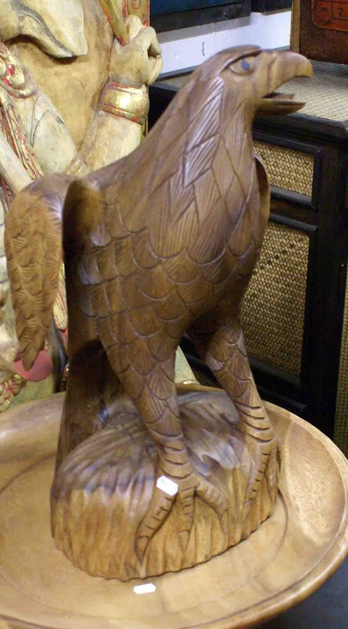 Statue d'aigle en bois Sawadee Artisanat - Artisanat thailandais et  indonesien