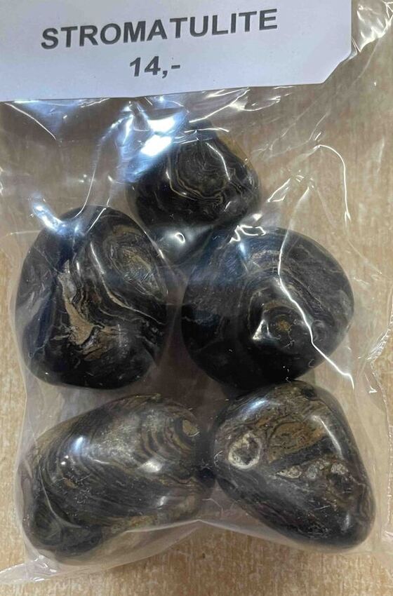 Stromatolithe en pierre roul&eacute;e au poids