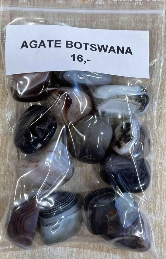 Pierre roul&eacute;e ou brute Agate du Botswana naturelle