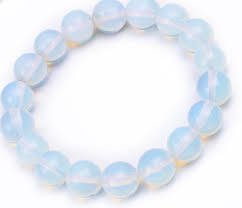Bracelet 8mm en Opaline en pierre naturelle de fabrication artisanale