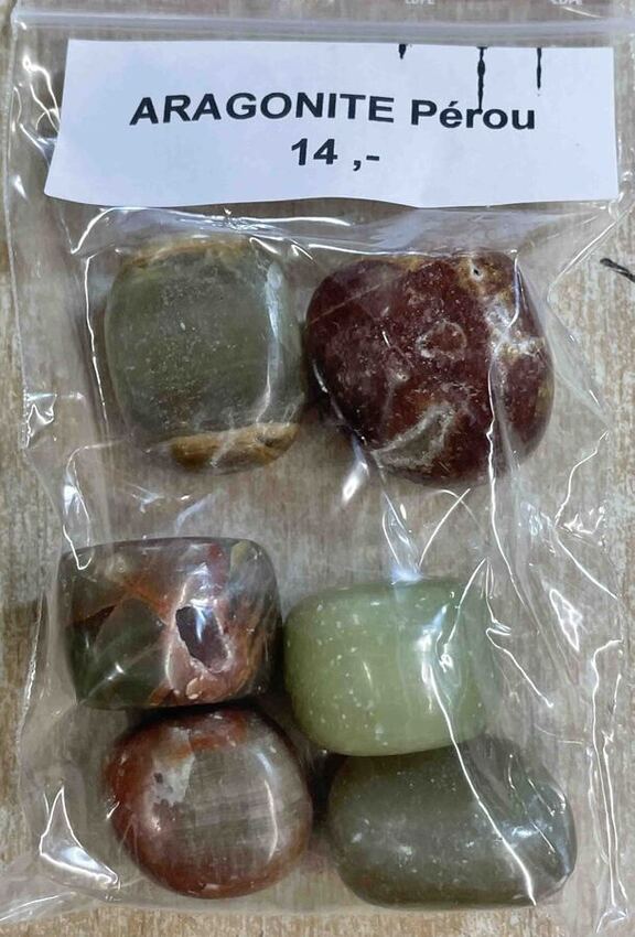 Argonite du P&eacute;rou en pierre roul&eacute;e au poids