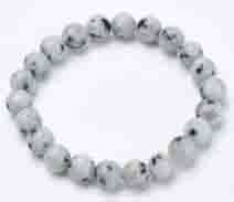 Bracelet 8mm en Jaspe kiwi en pierre naturelle de fabrication artisanale