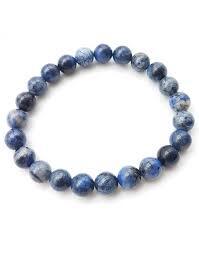 Bracelet en Dumorti&eacute;rite en pierre naturelle de fabrication artisanale