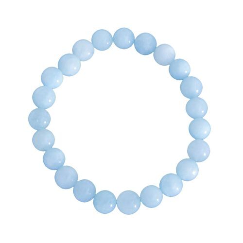 Bracelet en Aigue marine en pierre naturelle artisanale