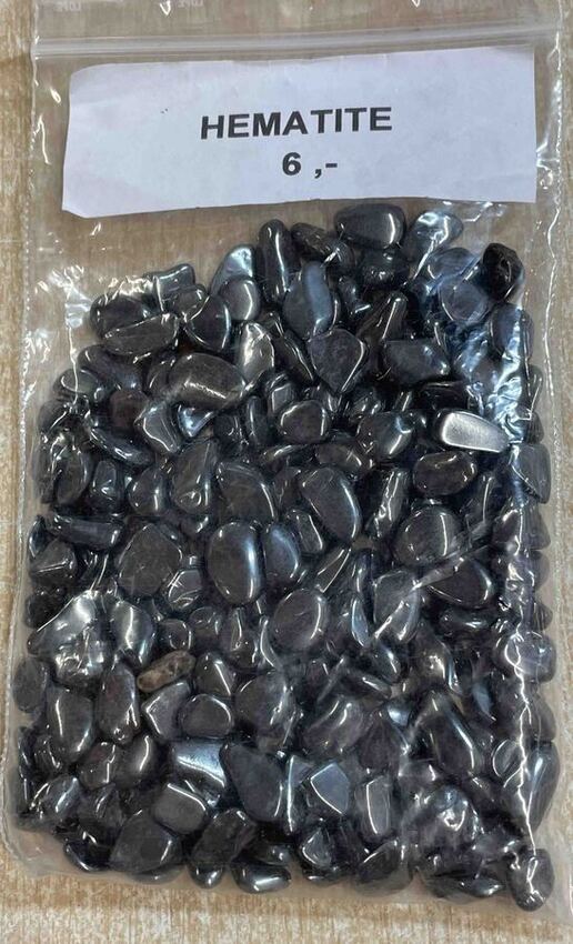 H&eacute;matite en pierre roul&eacute;e en lot