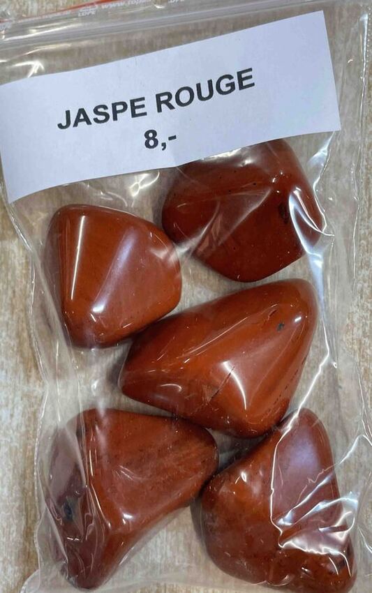 Jaspe rouge Pierre roul&eacute;e ou brute au poids