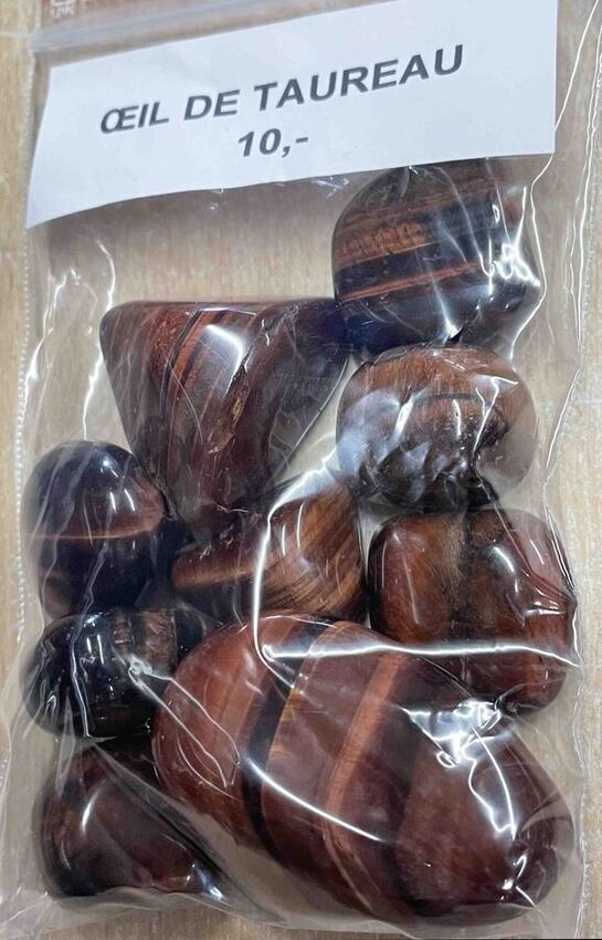 Pierre roulée ou brut en Œil de taureau naturelle au poids