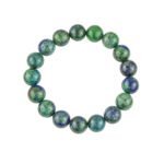 Bracelet en Chrysocolle en pierre naturelle de fabrication artisanale
