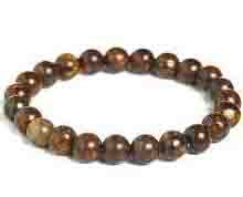 Bracelet en Bronzite en pierre naturelle de fabrication artisanale